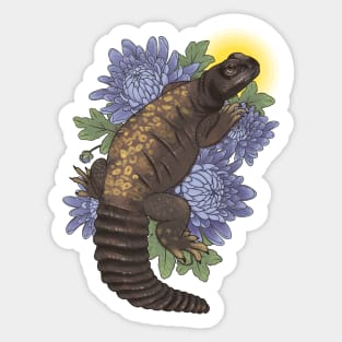 Os the Uromastyx with Chrysanthemum Sticker